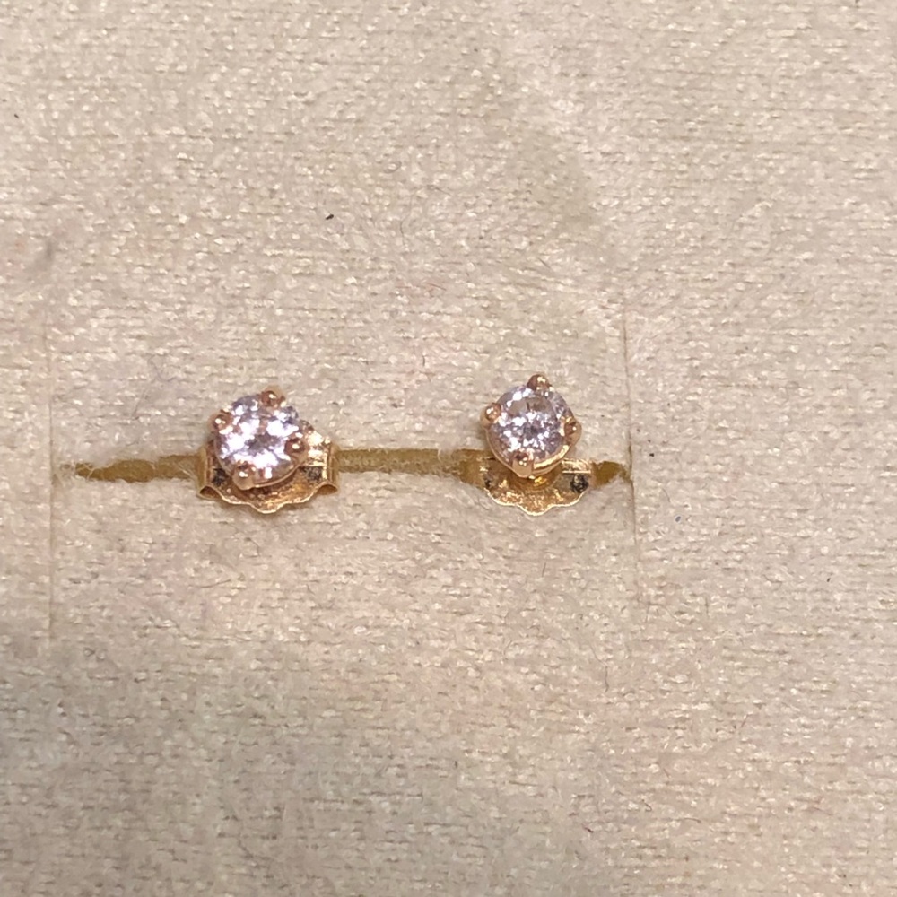 14K diamond earrings
